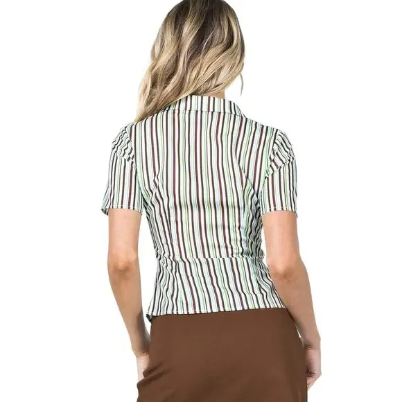 Princess Polly Anni Short Sleeve Shirt Multi - 4 - Picture 5 of 5